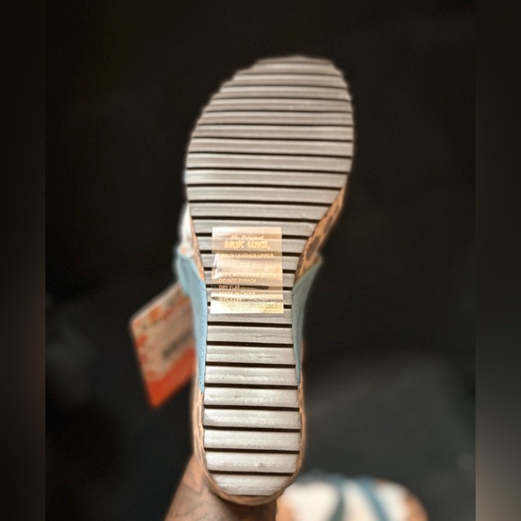 Muk Luks | BNIB "Winona" 2-Strap Wedge Sandals - Women's 8, Blue/Tan - Picture 8 of 10
